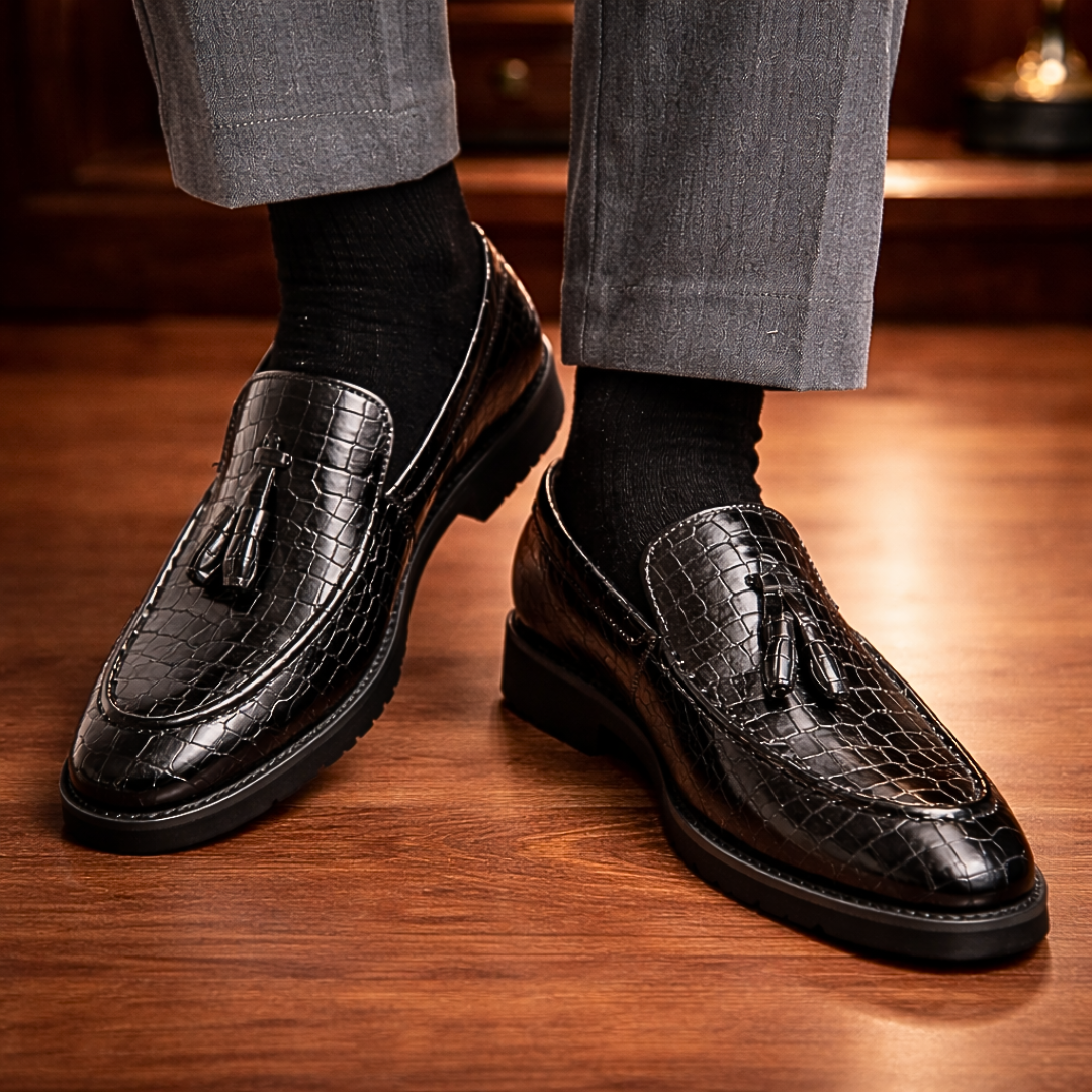 Croc Tassel Loafers