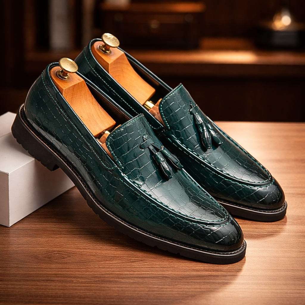 Croc Tassel Loafers
